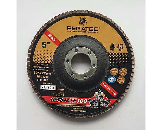Lamelový brúsny kotúč PEGATEC INOX 125mm - zrno 80