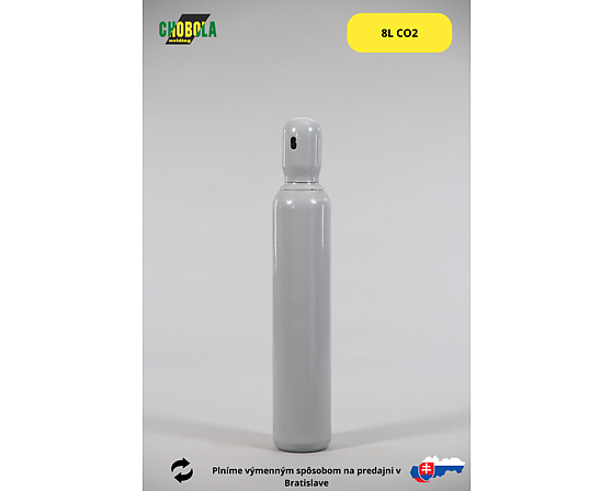 Fľaša oceľová CO2 8l + náplň 8l CO2