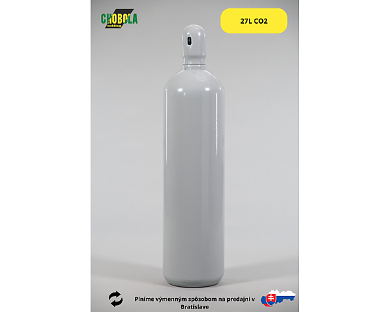 Fľaša oceľová CO2 27l + náplň 27l CO2